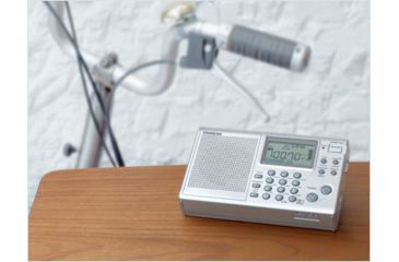 Image of Sangean FM - Stereo / AM / SW World Band Radio, Silver, Small, ATS-405