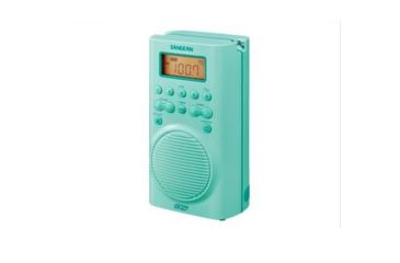 Image of Sangean H-205TQ AM / FM Weather Alert Waterproof Shower Radio, Turquoise, Medium H-205TQ