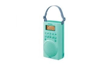 Image of Sangean H-205TQ AM / FM Weather Alert Waterproof Shower Radio, Turquoise, Medium H-205TQ