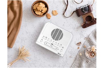 Image of Sangean HD AM/FM-RBDS Digital Tuning Clock Radio w/USB Phone Charging, White, Small, HDR-15