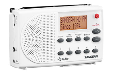 Image of Sangean HD Radio / FM-RBDS / AM Portable Radio, White-Gray, SG-108