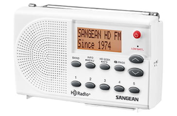 Image of Sangean HD Radio / FM-RBDS / AM Portable Radio, White-Gray, SG-108