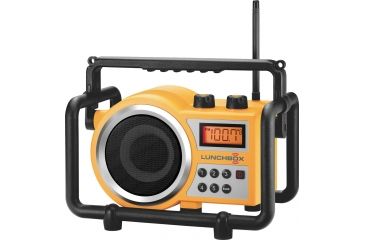 Image of Sangean LUNCHBOX Digital PLL AM/FM, Compact Design, Large LCD Display, Yellow LB-100