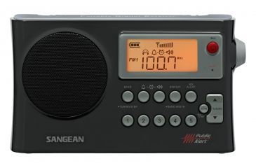 Image of Sangean PR-D4W - AM/FM Weather Alert Radio for all NOAA Weather Channels, Black PR-D4W