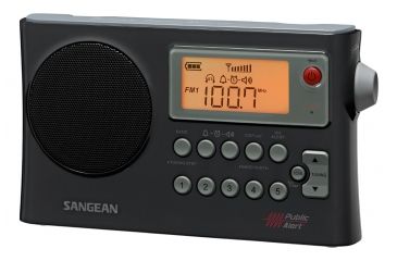 Image of Sangean PR-D4W - AM/FM Weather Alert Radio for all NOAA Weather Channels, Black PR-D4W