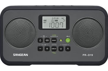 Image of Sangean PR-D19 FM Stereo/AM Portable Radio, Gray/Black PR-D19BK