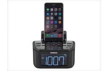Image of RCR-28 Digital Tuning Clock Radio Compatible with iPhone / iPod with Aux-In, Black