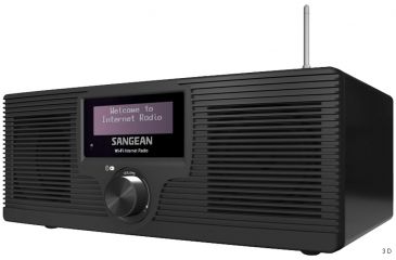 Image of Sangean WiFi Internet Radio &amp; Streaming Media Player, Table Top, Dark Walnut WFR-20