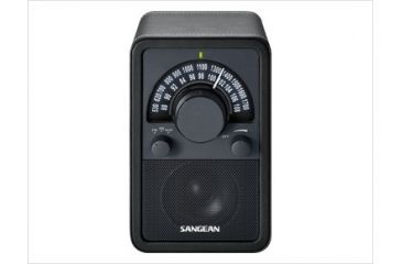 Image of Sangean WR-15 Table Top Wooden Cabinet Receiver w/ Deep Bass Compensation Sound, Black WR-15BK