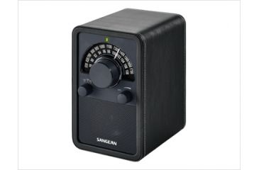 Image of Sangean WR-15 Table Top Wooden Cabinet Receiver w/ Deep Bass Compensation Sound, Black WR-15BK