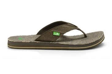 Image of Sanuk Beer Cozy Double Jute Sandal - Men's-Chocolate-8 US-Medium