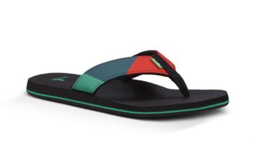 Image of Sanuk Block Party Sandal - Men's-Black/Charcoal-Medium-10 US