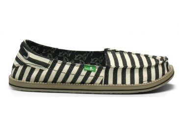 Image of Sanuk Castaway Casual Shoe - Women's-5 US-Black Stripes