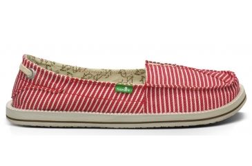 Image of Sanuk Castaway Shoe - Women's-8 US-Red Stripes
