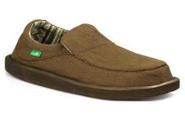 Image of Sanuk Chiba Stitched Casual Shoe - Mens-Dark Brown-Medium-10 US