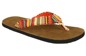 Image of Sanuk Fraidy Cat Sandal - Women's-Orange-10 US