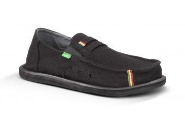 Image of Sanuk Kingston Jute Camp Shoe - Men's-Black-Medium-12 US