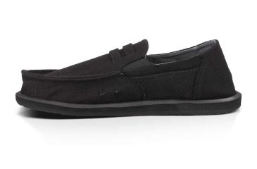 Image of Sanuk Kingston Jute Camp Shoe - Men's-Black-Medium-8 US