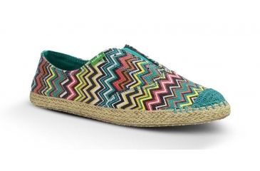 Image of Sanuk Runaround Jute Casual Shoe - Women's-Fuchsia Multi-Medium-7 US