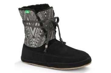 Image of Sanuk Soulshine Chill Casual Boot - Womens-Black-Medium-6 US