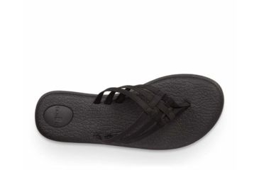 Image of Sanuk Yoga Salty Flip Flops - Womens, Black, 7, 1103940-BLK-07