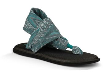 Image of Sanuk Yoga Sling 2 Print Sandal - Women's-Teal Tribal-Medium-6 US