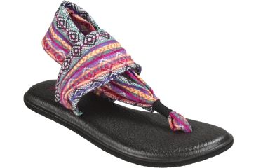 Image of Sanuk Yoga Sling 2 Print Sandal - Women's-Magenta/Multi-Medium-6