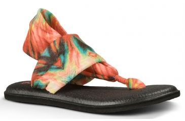 Image of Sanuk Yoga Sling 2 Print Sandal - Womens-Watermelon/Multi-Medium-7 US