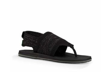 Image of Sanuk Yoga Sling 3 Knit Sandals - Womens, Black, 6, 1100351-BLK-06