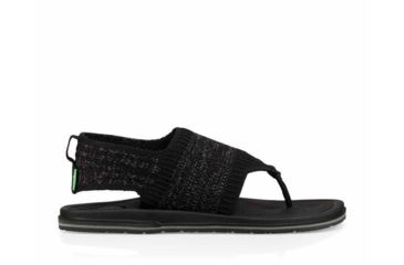 Image of Sanuk Yoga Sling 3 Knit Sandals - Womens, Black, 6, 1100351-BLK-06