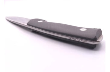 Image of Saturn Knives Titano Black Fixed Blade Knife, 11.13in Overall, 6in Satin Finish Sleipner Tool Steel Drop Point Blade, Black G10 Handle, Leather Sheath, TITANO-BLACK-1