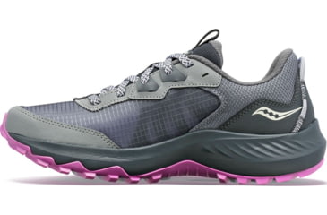Image of Saucony Aura TR Wide Trail Shoes - Womens, Fossil/Grape, 7.5, Medium, S10863-12-020-M-7.5