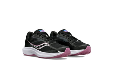 Image of Saucony Cohesion 17 Shoes - Womens, Black/Orchid, 10, Wide, S10944-100-001-W-10