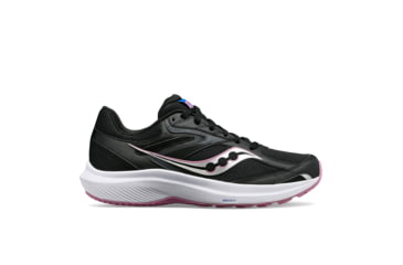 Image of Saucony Cohesion 17 Shoes - Womens, Black/Orchid, 10, Wide, S10944-100-001-W-10