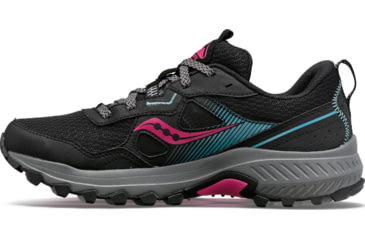 Image of Saucony Excursion TR16 Trail Shoes - Womens, Black/Fuchia, 5.5, Wide, S10745-10-001-W-55