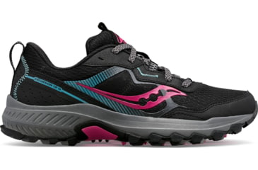 Image of Saucony Excursion TR16 Trail Shoes - Womens, Black/Fuchia, 5.5, Wide, S10745-10-001-W-55