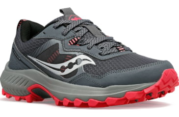Image of Saucony Excursion TR16 Trail Shoes - Womens, Grey/Coral, 5.5, Medium, S10744-40-027-M-5.5