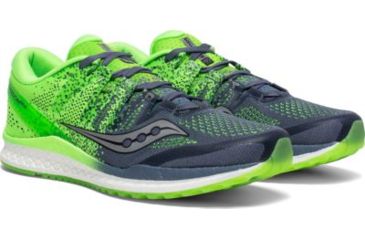 Image of Saucony Freedom ISO 2 Road Running Shoes - Mens, Grey/Slime, Medium, 9, S20440-4-9
