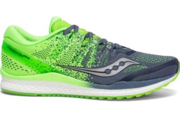 Image of Saucony Freedom ISO 2 Road Running Shoes - Mens, Grey/Slime, Medium, 9, S20440-4-9