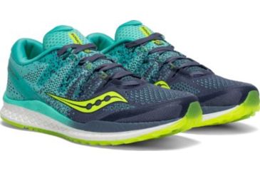 Image of Saucony Freedom Iso 2 Road Running Shoes - Womens, Grey/Teal, Medium, 7, S10440-4-7