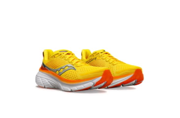 Image of Saucony Guide 17 Shoes - Mens, Pepper/Canary, 9.5, Medium, S20936-116-700-M-9.5