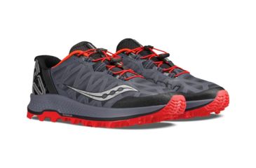 Image of Saucony Koa Tr Trail Running Shoes - Mens, Grey/Black/Vizi Red, 12 US, S20391-35-12 US