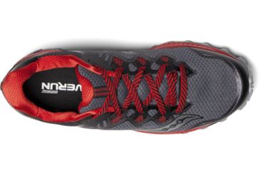 Image of Saucony Peregrine 8 Trail Running Shoes - Mens, Black/Red, 9.5 US, S20424-4-9.5 US
