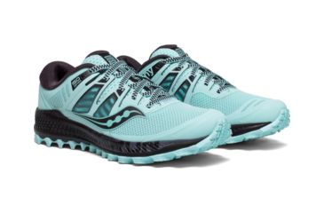 Image of Saucony Peregrine ISO Running Shoes - Womens, Aqua/Grey, 5, S10483-2-5