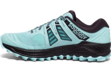 Image of Saucony Peregrine ISO Trail Running Shoes - Womens, Aqua/Grey, Medium, 7.5, S10483-2-7.5