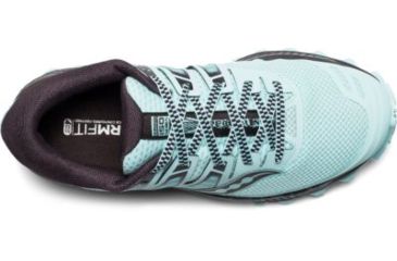 Image of Saucony Peregrine ISO Trail Running Shoes - Womens, Aqua/Grey, Medium, 7.5, S10483-2-7.5