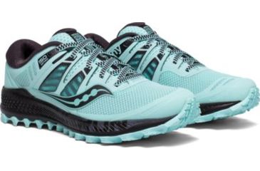 Image of Saucony Peregrine ISO Trail Running Shoes - Womens, Aqua/Grey, Medium, 7.5, S10483-2-7.5