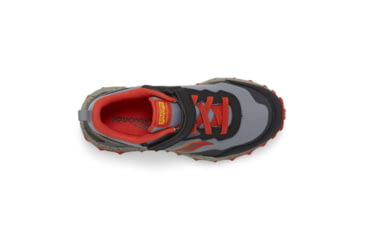 Image of Saucony Peregrine KDZ A/C Sneakers - Kids, Grey/Red/Yellow, 4.5, Medium, SK267490-M-4.5