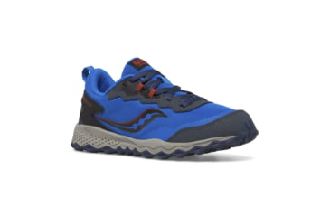 Image of Saucony Peregrine KDZ Sneakers - Kids, Blue/Black, 6.5, Medium, SK267486-M-6.5