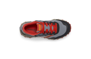 Image of Saucony Peregrine KDZ Sneakers - Kids, Grey/Red/Yellow, 7, Medium, SK267487-M-7